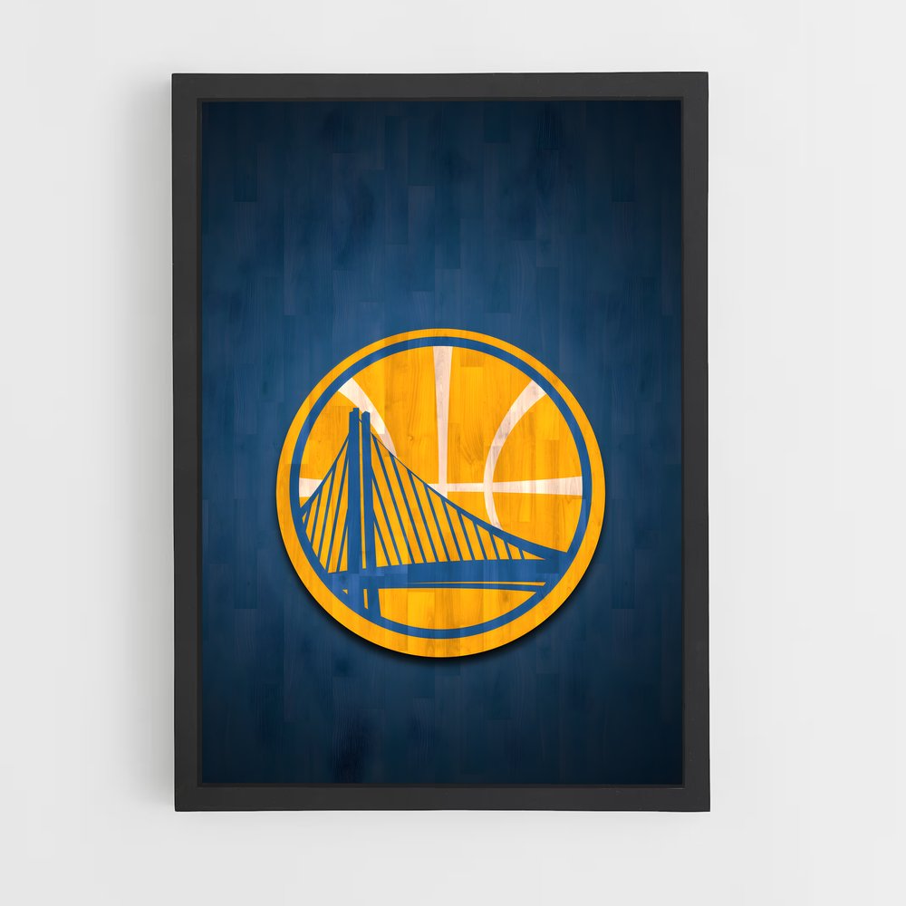 Poster Warriors au Cœur du Jeu – affiche Basketball (vue 2)